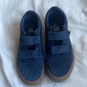 Big kids Vans Velcro navy size 2